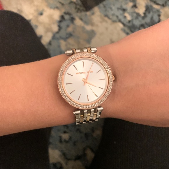 Michael Kors Darci Pave Twotone Watch 
